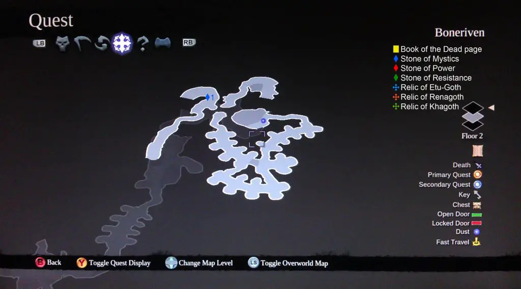 Darksiders II Boneriven Collectibles Map