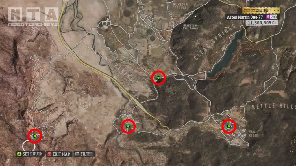 Forza Horizon 2 (X1) Signs, Barns, Radars Map