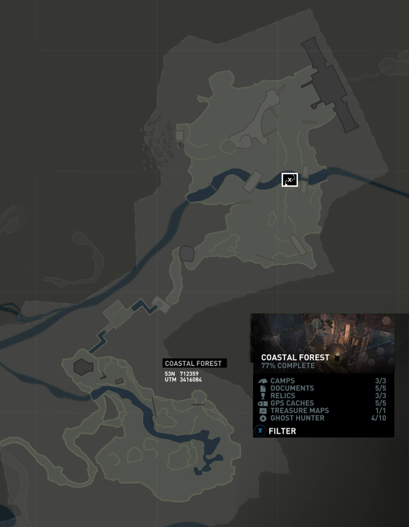 Tomb Raider Coastal Forest Treasure Map Tomb Raider Coastal Forest Treasure Maps - Video Games, Wikis, Cheats,  Walkthroughs, Reviews, News & Videos