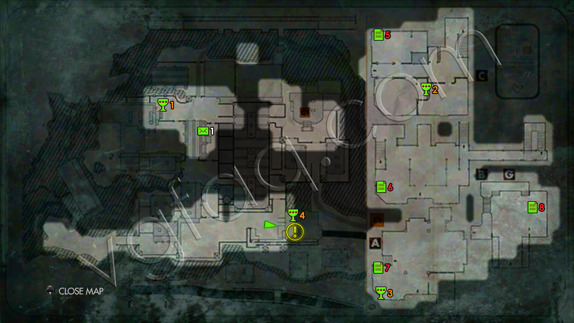 Wolfenstein The New Order - Enigma Code 4 Piece Locations 