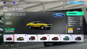 Forza Horizon 3 Ford XB Falcon GT Barn Find