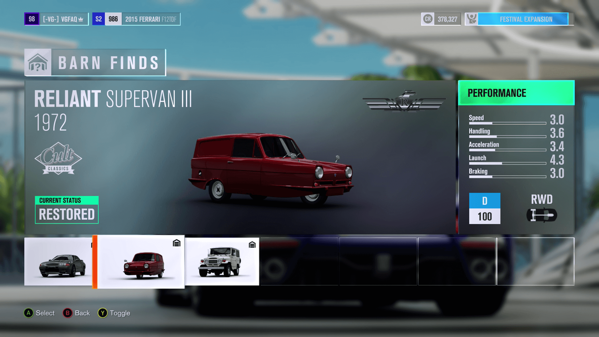 Reliant Supervan III Coming To Forza Horizon 3