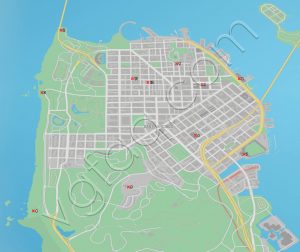 Watch Dogs 2 San Francisco Key Data Locations Map