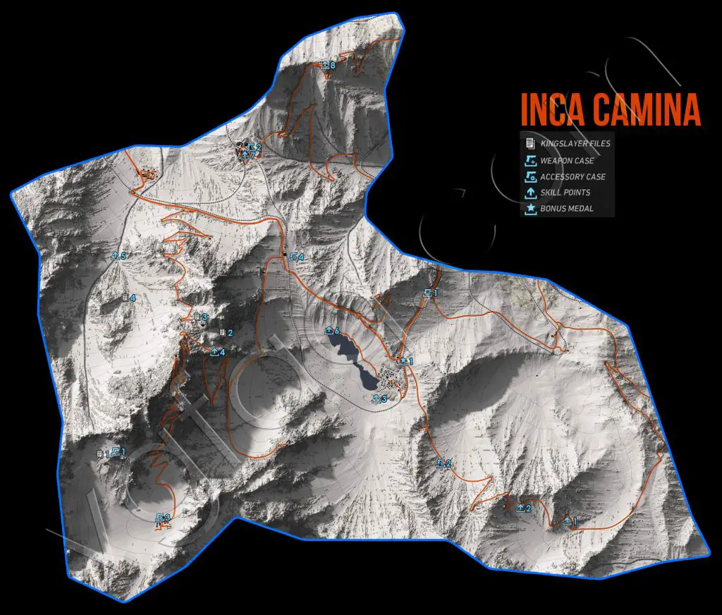 Ghost Recon Wildlands Inca Camina Collectables Map