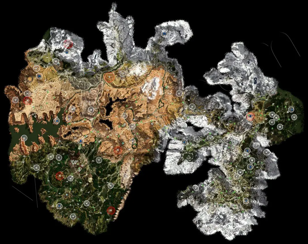 horizon zero dawn map locations horizon zero dawn map locations