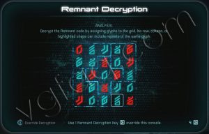 Mass Effect Andromeda Remnant Decryption Puzzle - Elaaden Derelict Ship - Investigate the Remnant Derelict